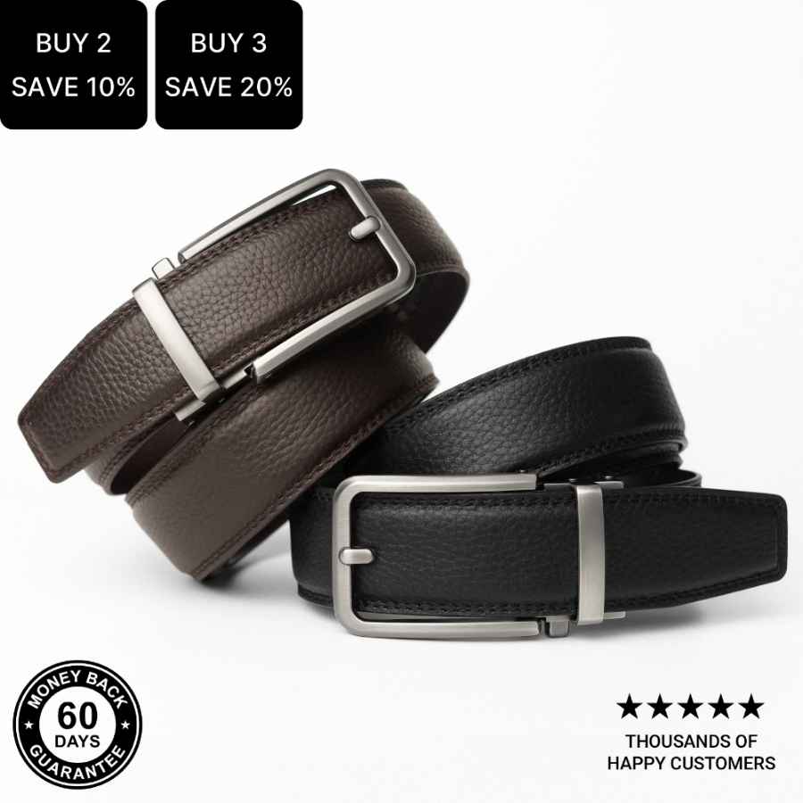 mens blackridge leather ratchet buckle belt