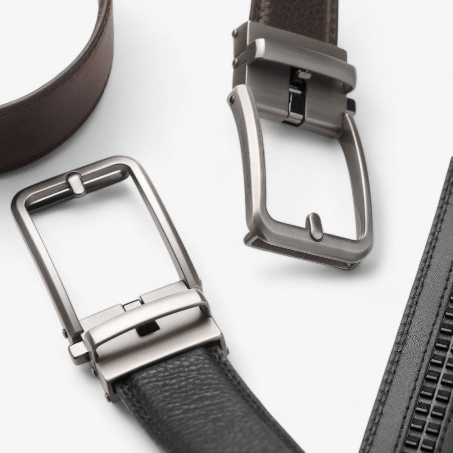mens blackridge leather ratchet buckle belt