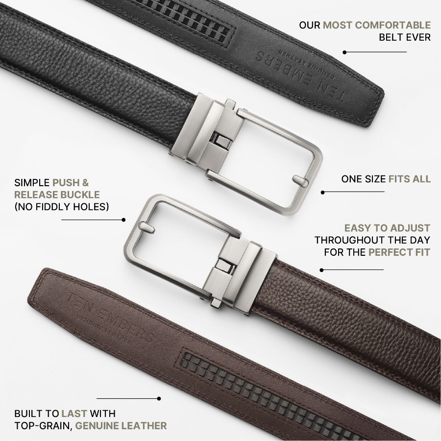 TEN EMBERS MEN'S RATCHET BELT